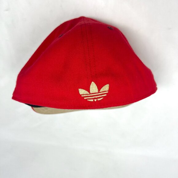 Vintage Adidas NBA Allstar Game LA The West Fitted Hat Cap Red M Embroidered GUC - Picture 5 of 8